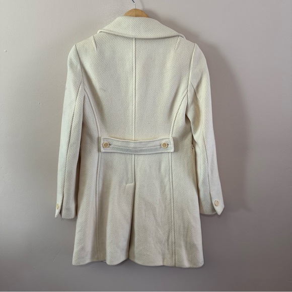 J. Crew‎ Wool Ivory Button Front Short Length Pocket Front Size 4 Classy Elegant - Picture 4 of 5